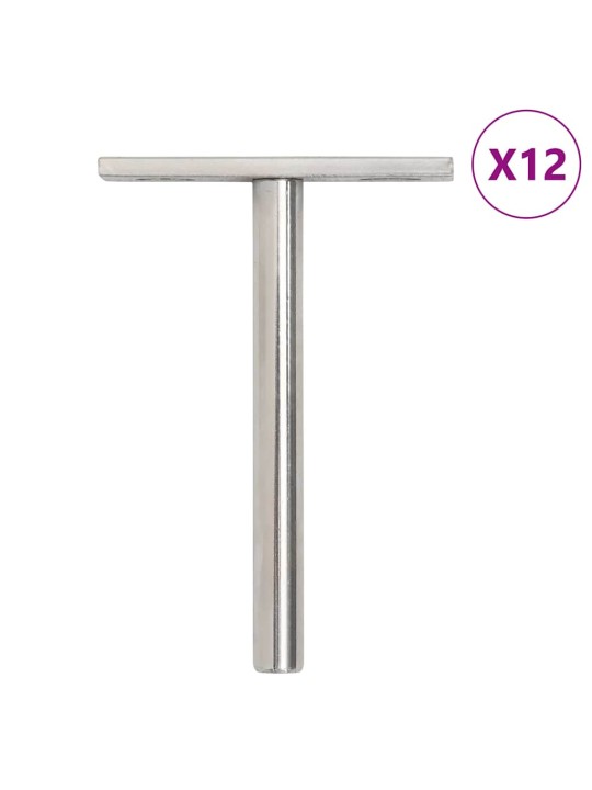 kelluvat hyllykannattimet 12 kpl näkymätöntä Ø10x100 mm