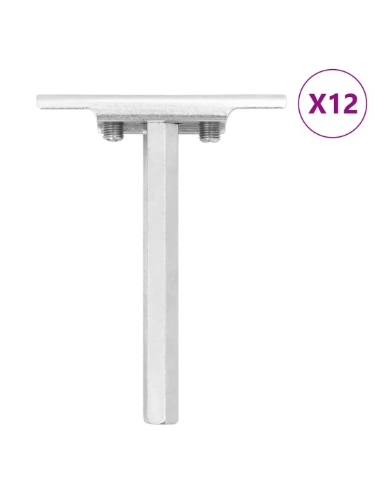 kelluvat hyllykannattimet 12 kpl näkymätöntä Ø12x100 mm