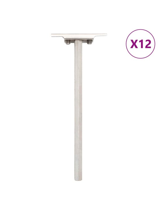 kelluvat hyllykannattimet 12 kpl näkymätöntä Ø12x200 mm