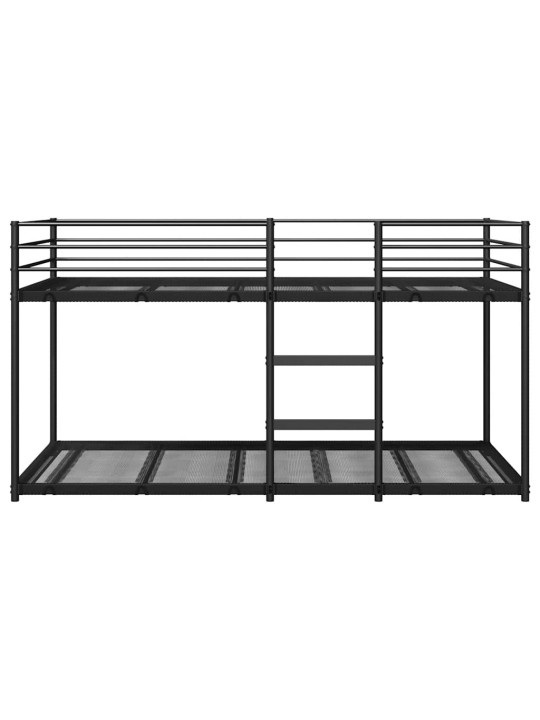 Kerrossänky ilman patjaa musta 80x200 cm teräs