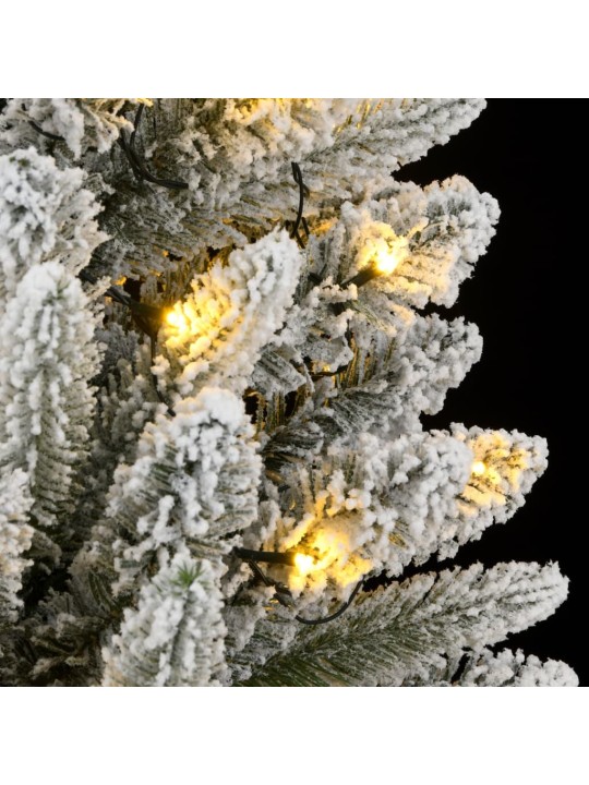 Tekojoulukuusi lumihuurteella 300 led-valoa 240 cm