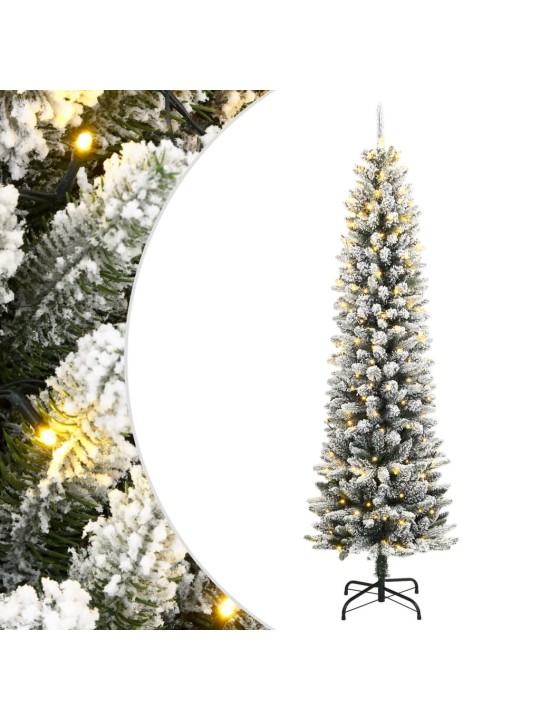 Tekojoulukuusi 150 led-valoa ja lumihuurre 150 cm