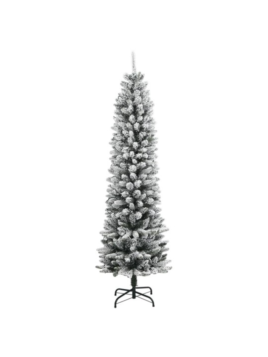 Tekojoulukuusi lumihuurteella 300 led-valoa 210 cm