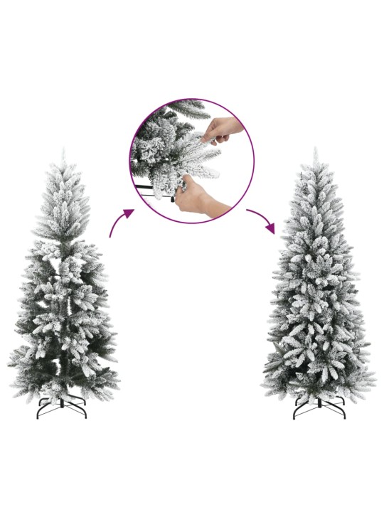 Tekojoulukuusi lumihuurteella 300 led-valoa 240 cm