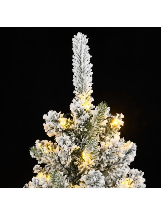 Tekojoulukuusi lumihuurteella 300 led-valoa 240 cm