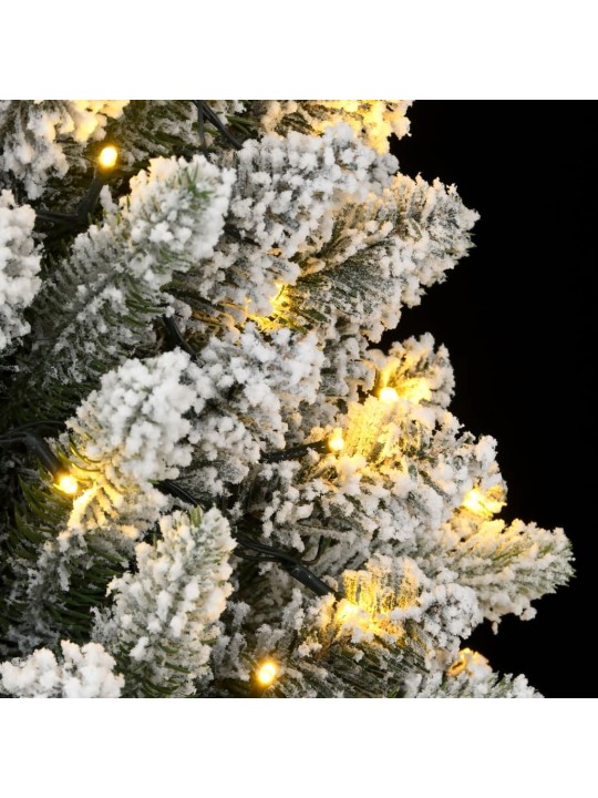 Tekojoulukuusi lumihuurteella 300 led-valoa 240 cm