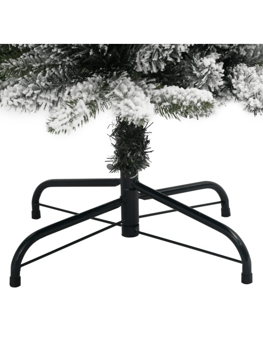 Tekojoulukuusi lumihuurteella 300 led-valoa 240 cm