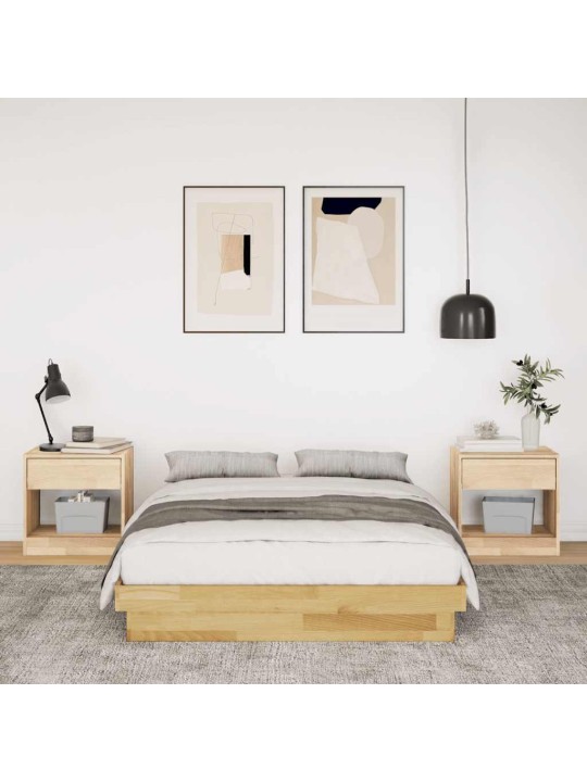 Sängynrunko ilman patjaa 120x190 cm massiivipuutammea