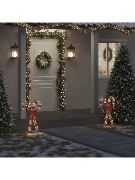 Joulukoristeet karkkiruoko 50 leds lämmin valkoinen
