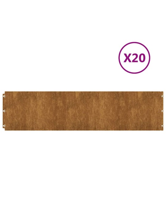 Nurmikon reunalistat 20 kpl 25x103cm joustava säänkestävä teräs