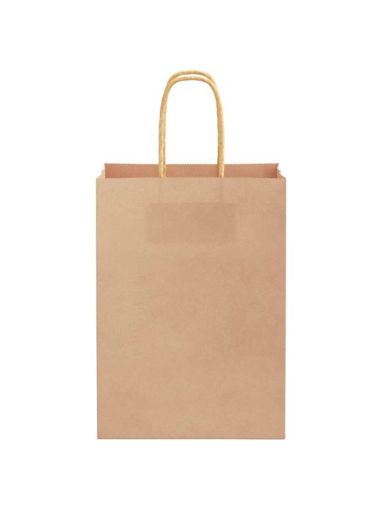 Paperikassit 50 kpl kahvoilla ruskea 15x8x21 cm