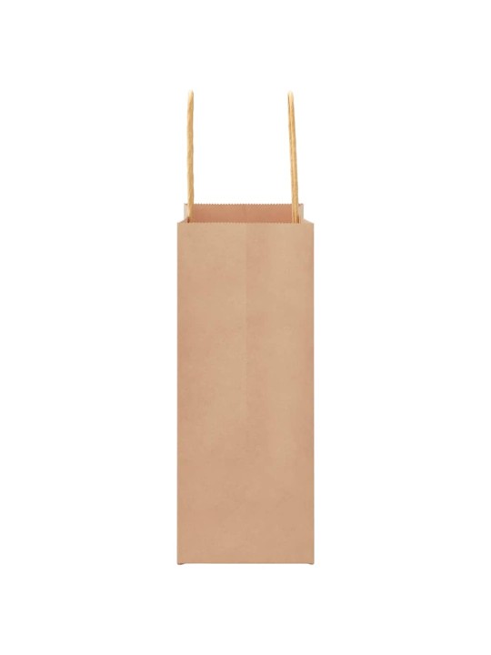 Paperikassit 50 kpl kahvoilla ruskea 15x8x21 cm