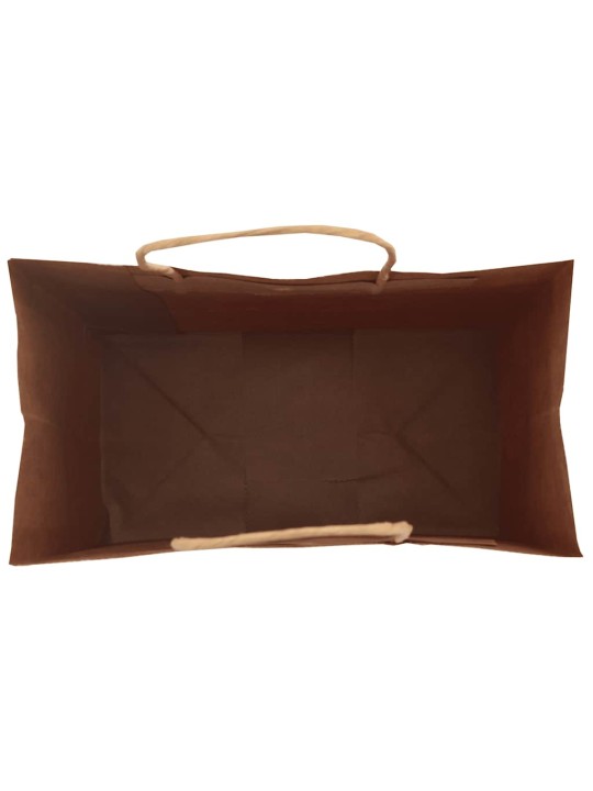 Paperikassit 50 kpl kahvoilla ruskea 15x8x21 cm