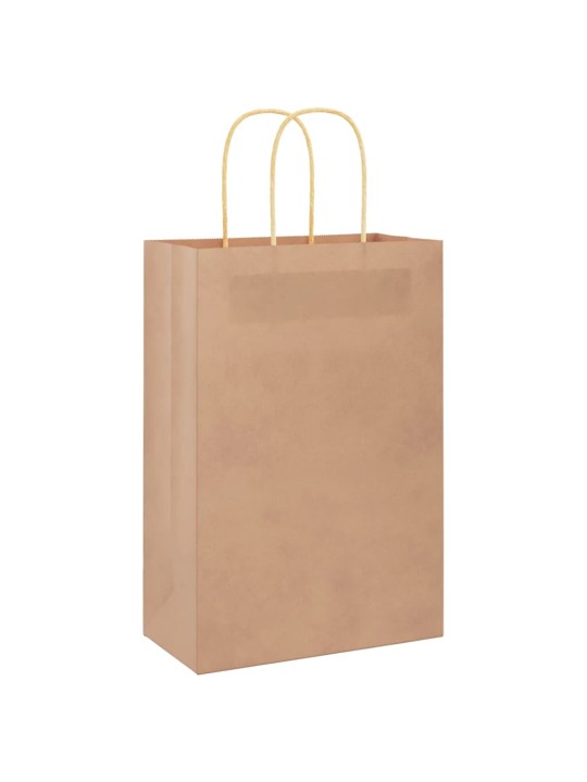 Paperikassit 50 kpl kahvoilla ruskea 21x11x31 cm