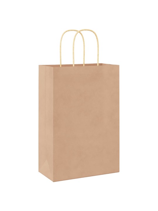 Paperikassit 50 kpl kahvoilla ruskea 21x11x31 cm