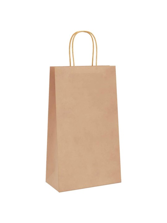 Paperikassit 50 kpl kahvoilla ruskea 21x11x36 cm