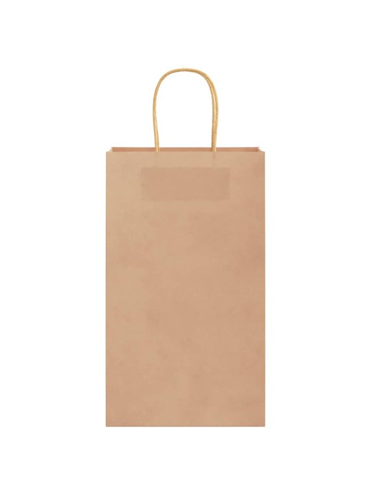 Paperikassit 50 kpl kahvoilla ruskea 21x11x36 cm