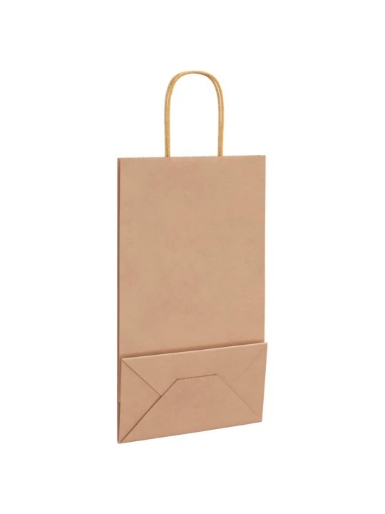 Paperikassit 50 kpl kahvoilla ruskea 21x11x36 cm