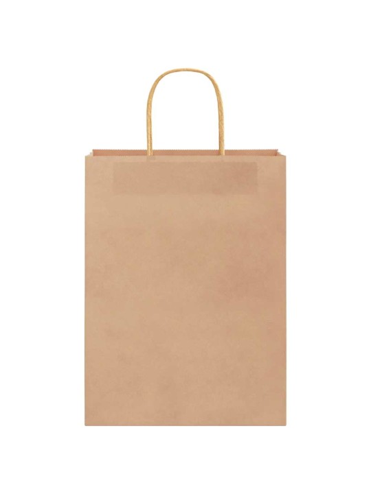 Paperikassit 50 kpl kahvoilla ruskea 26x12x35 cm