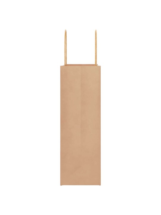 Paperikassit 50 kpl kahvoilla ruskea 26x12x35 cm