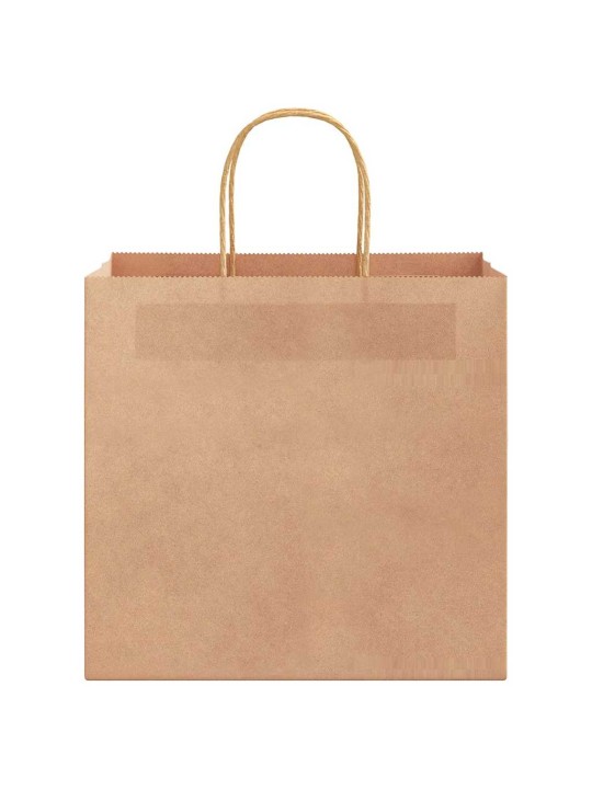 Paperikassit 50 kpl kahvoilla ruskea 26x17x25 cm