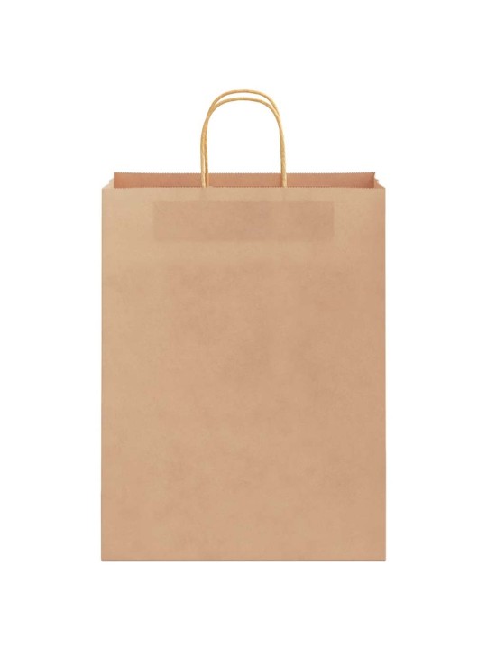 Paperikassit 50 kpl kahvoilla ruskea 32x12x42 cm