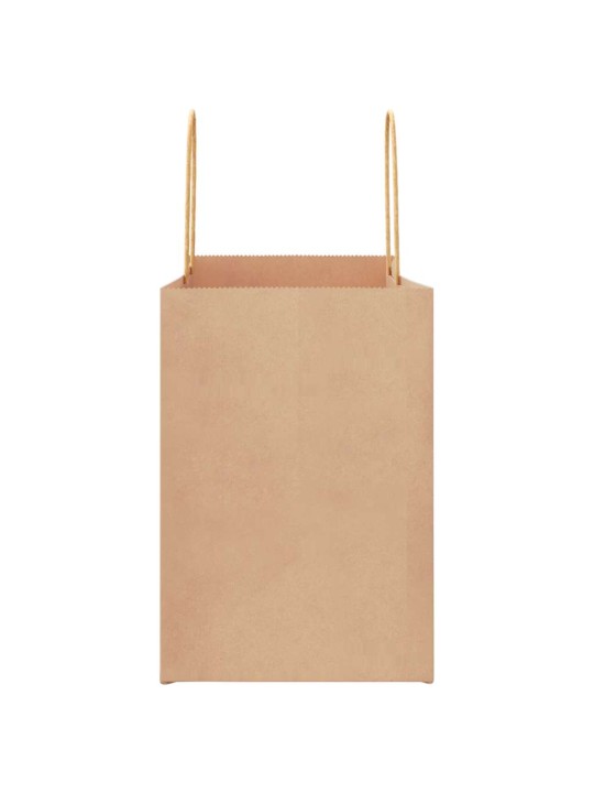 Paperikassit 50 kpl kahvoilla ruskea 32x17x25 cm