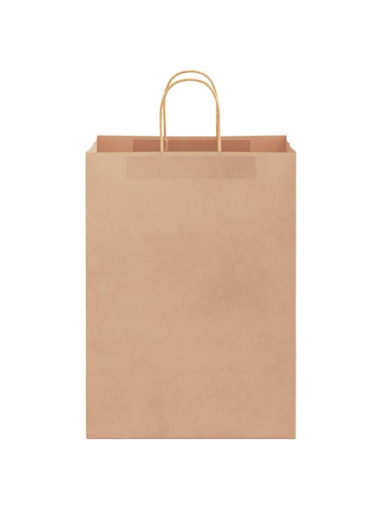 Paperikassit 50 kpl kahvoilla ruskea 32x17x44 cm