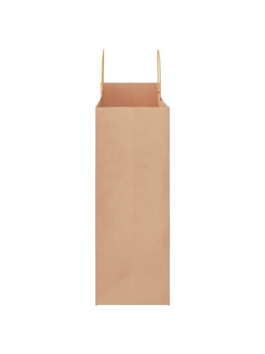 Paperikassit 50 kpl kahvoilla ruskea 32x17x44 cm