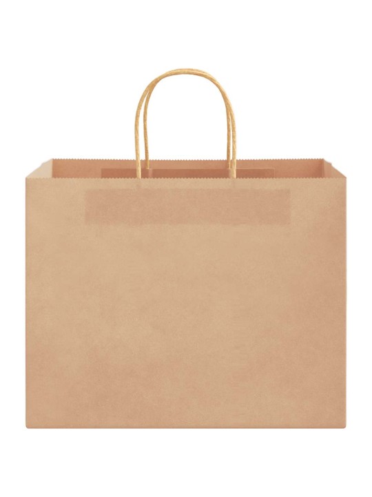 Paperikassit 50 kpl kahvoilla ruskea 32x22x24 cm