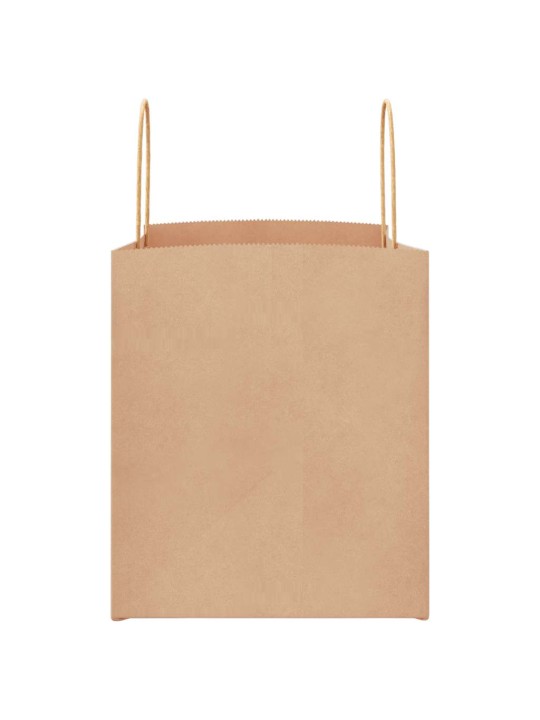 Paperikassit 50 kpl kahvoilla ruskea 32x22x24 cm