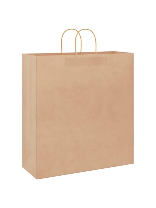 Paperikassit 50 kpl kahvoilla ruskea 45x17x48 cm