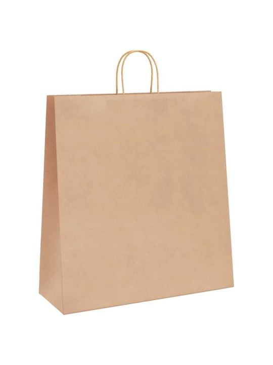 Paperikassit 50 kpl kahvoilla ruskea 45x17x48 cm
