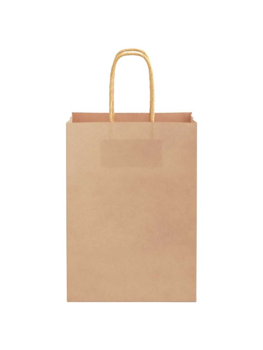 Paperikassit 250 kpl kahvoilla ruskea 15x8x21 cm