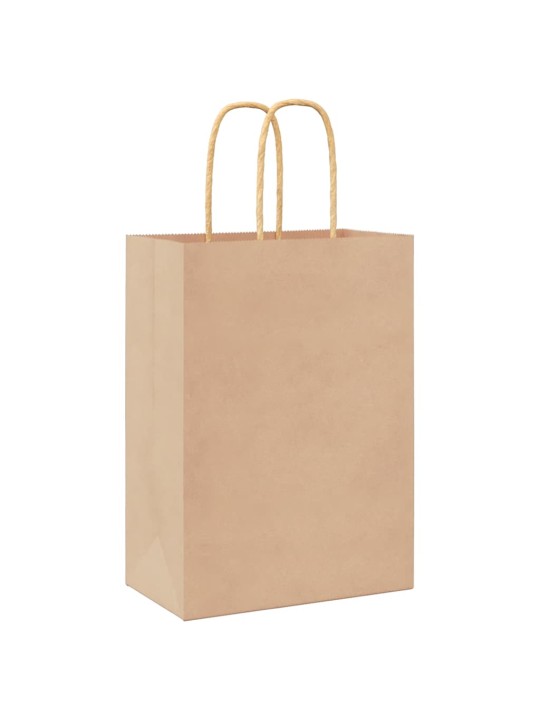 Paperikassit 250 kpl kahvoilla ruskea 15x8x21 cm