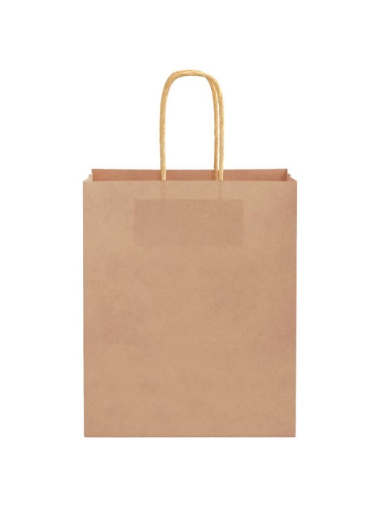 Paperikassit 250 kpl kahvoilla ruskea 18x8x22 cm