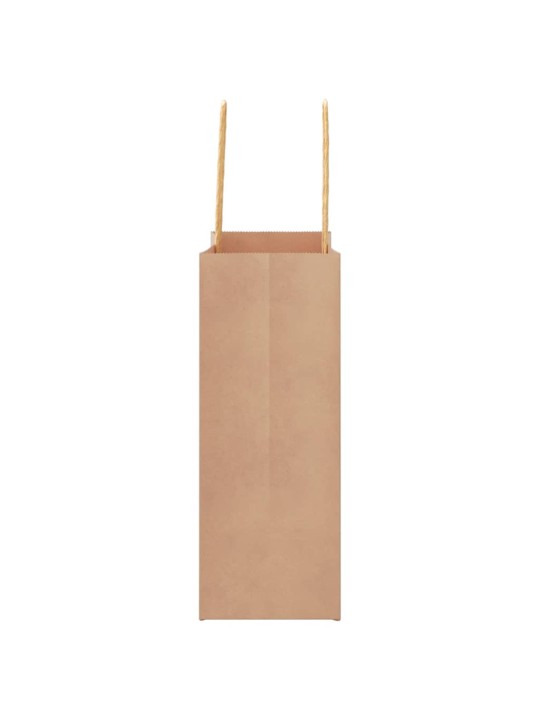 Paperikassit 250 kpl kahvoilla ruskea 18x8x22 cm