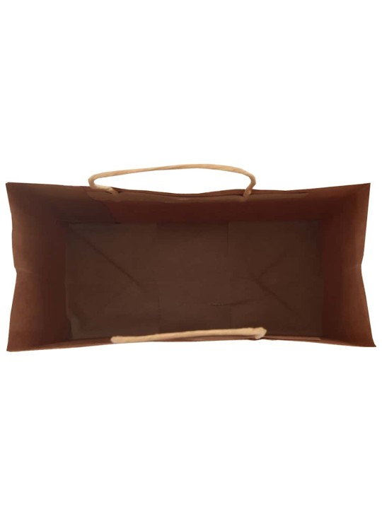 Paperikassit 250 kpl kahvoilla ruskea 18x8x22 cm