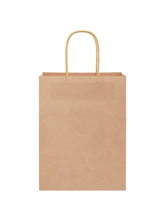 Paperikassit 250 kpl kahvoilla ruskea 21x11x28 cm