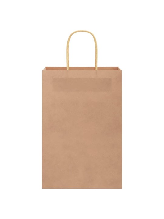 Paperikassit 250 kpl kahvoilla ruskea 21x11x31 cm