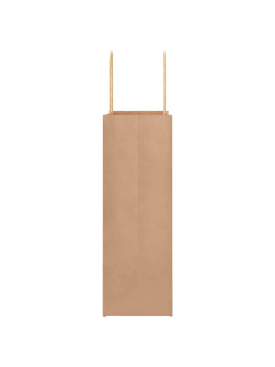 Paperikassit 250 kpl kahvoilla ruskea 21x11x31 cm
