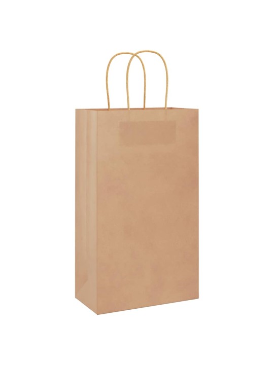 Paperikassit 250 kpl kahvoilla ruskea 21x11x36 cm