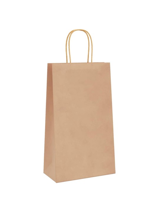 Paperikassit 250 kpl kahvoilla ruskea 21x11x36 cm
