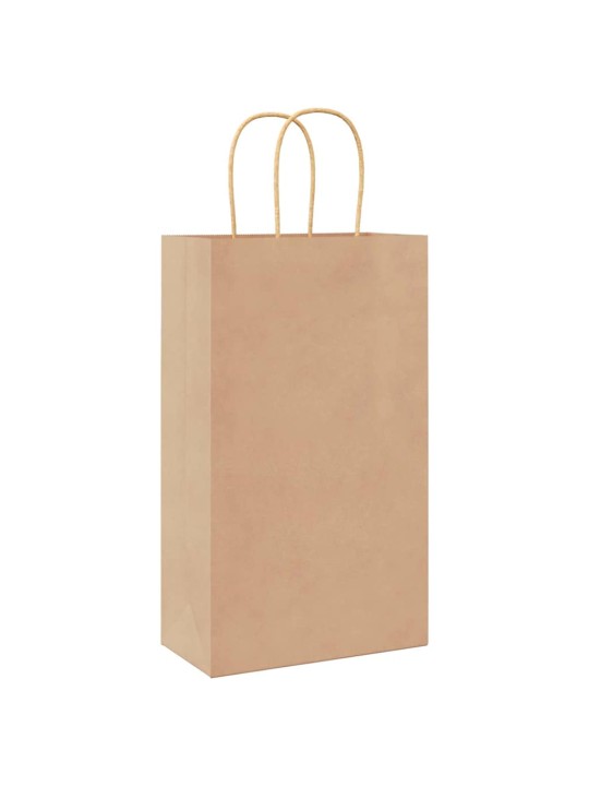 Paperikassit 250 kpl kahvoilla ruskea 21x11x36 cm