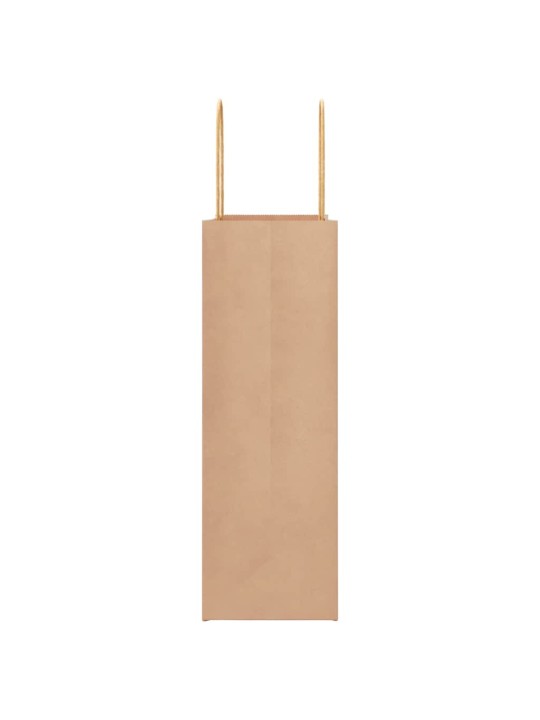 Paperikassit 250 kpl kahvoilla ruskea 26x12x35 cm