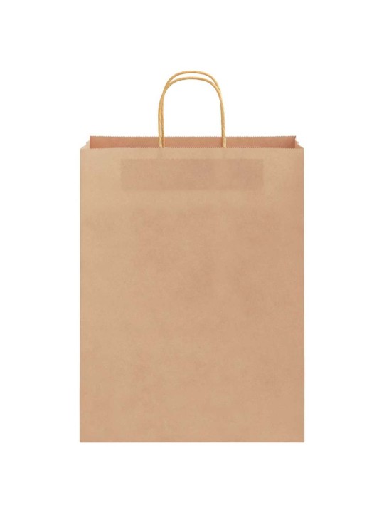 Paperikassit 250 kpl kahvoilla ruskea 32x12x42 cm