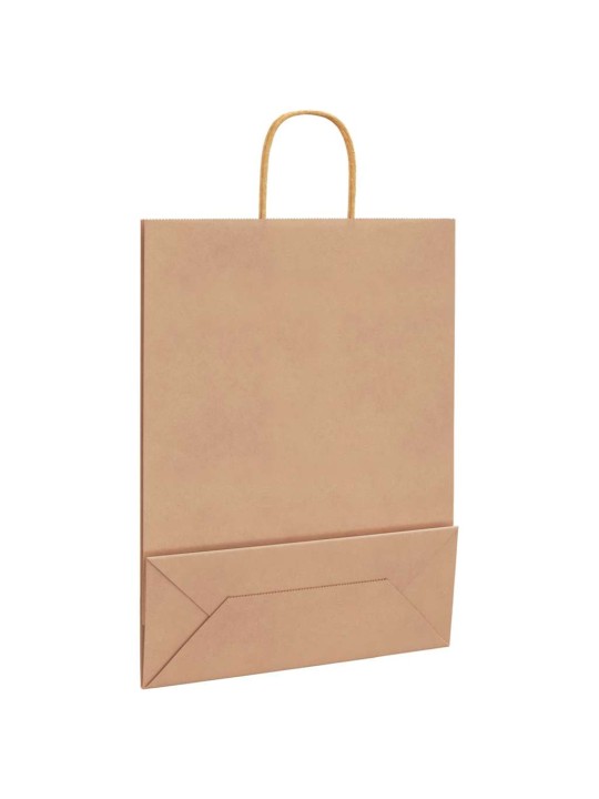 Paperikassit 250 kpl kahvoilla ruskea 32x12x42 cm