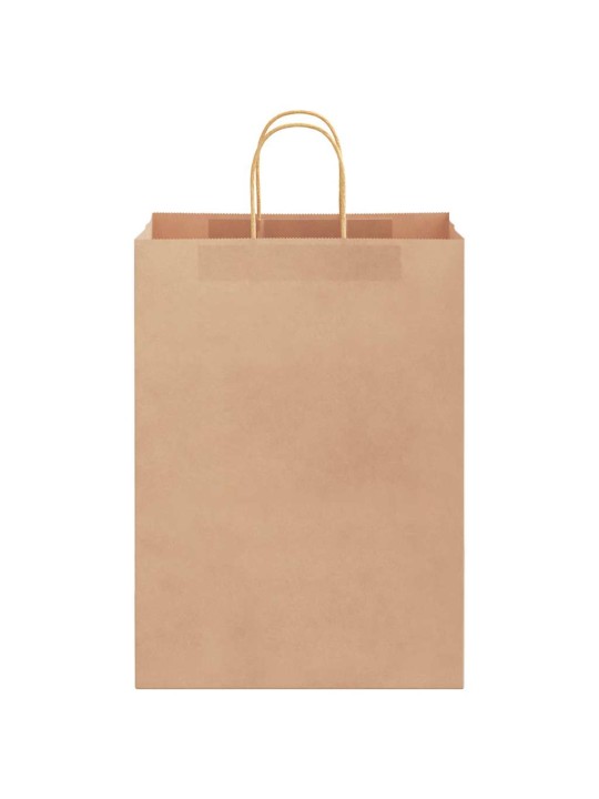 Paperikassit 250 kpl kahvoilla ruskea 32x17x44 cm