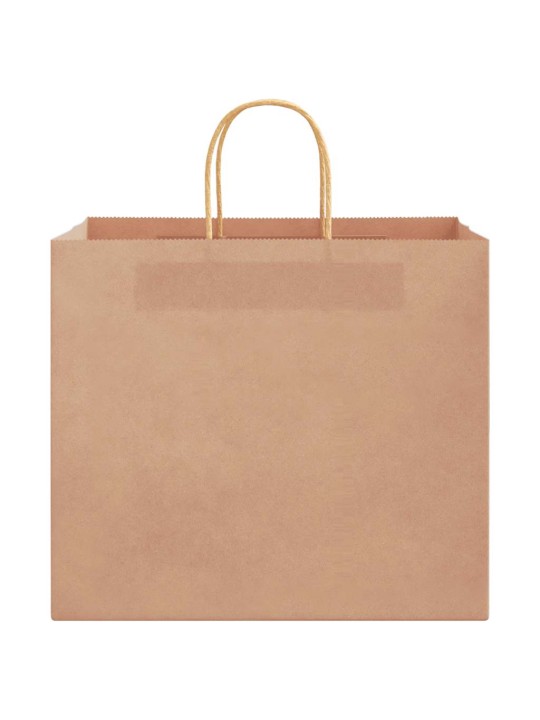 Paperikassit 250 kpl kahvoilla ruskea 32x22x28 cm