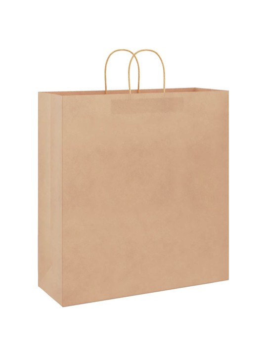 Paperikassit 250 kpl kahvoilla ruskea 45x17x48 cm